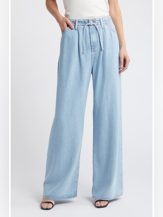 Frame Denim Denim - FRAME Super Drape Drawstring High Rise Wide-Leg Jeans Size 26